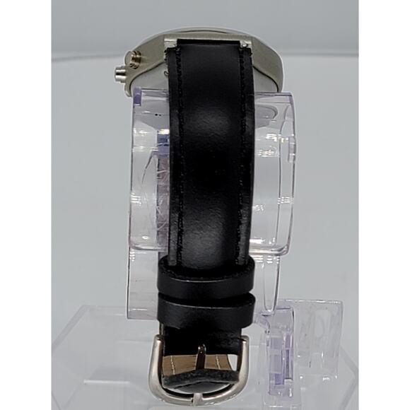 Men's On-Time Atomic Watch with Black Leather Strap - Picture 9 of 9